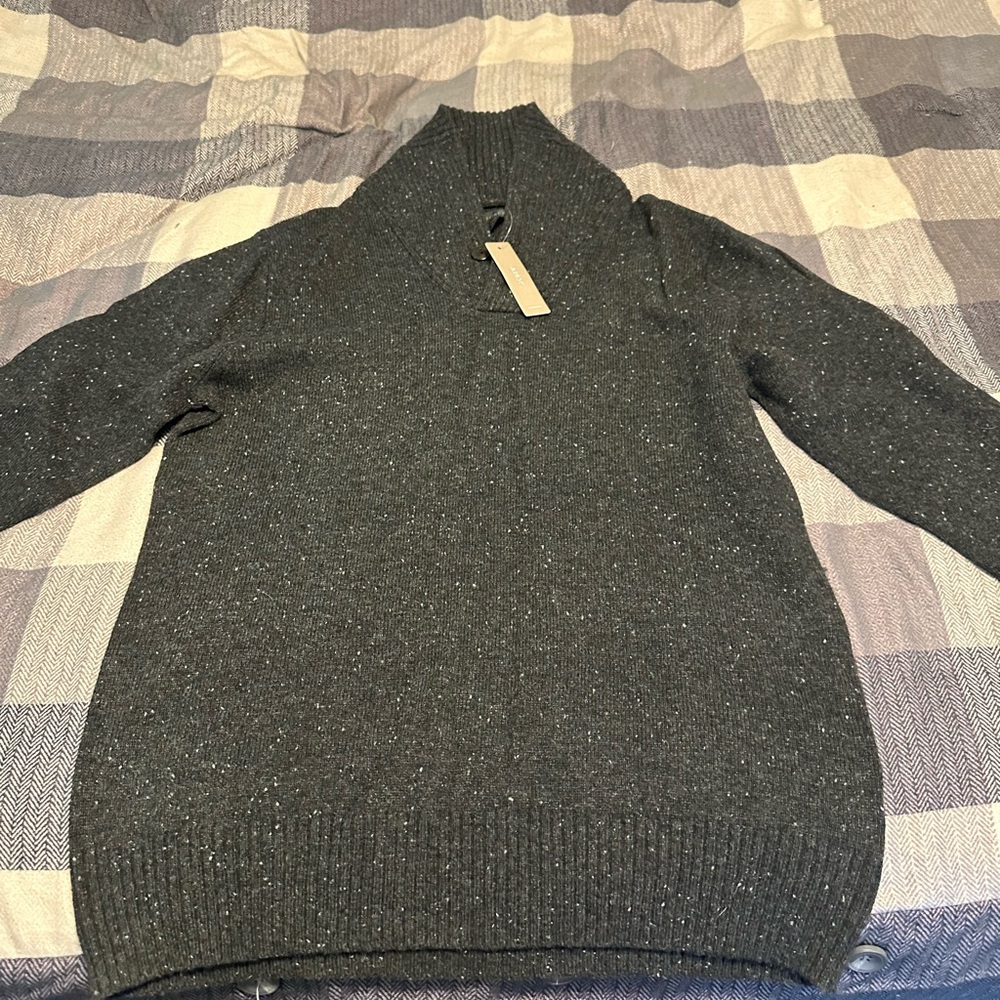 J. Crew Black and White Turtleneck Sweater
